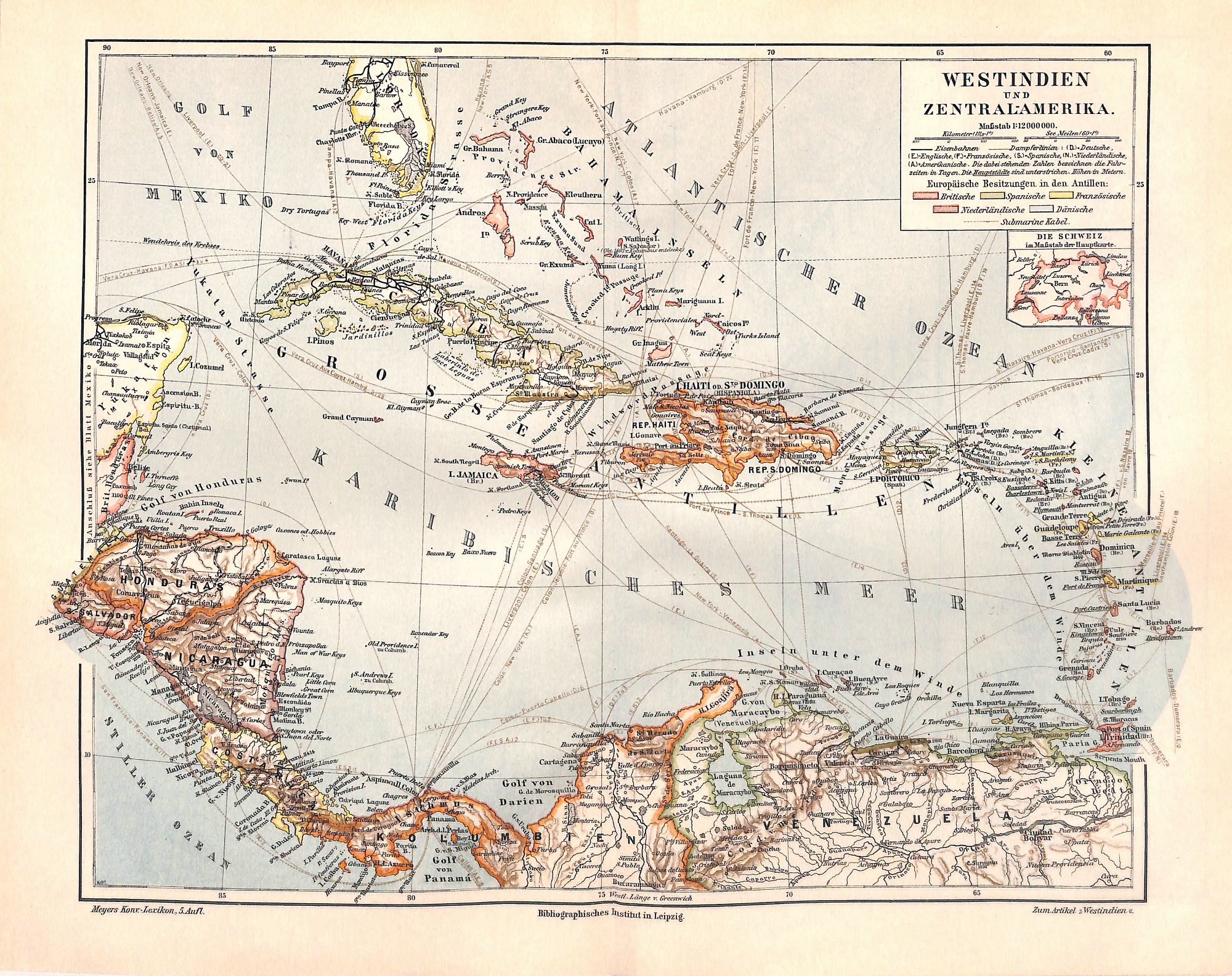 SOLD West Indies, Caribbean, Antilles, Central America, 1897